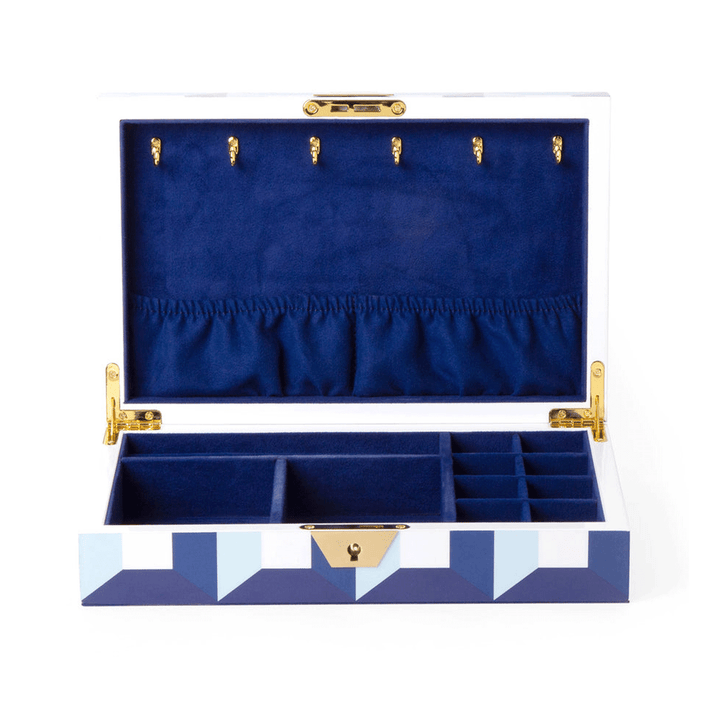 Sorrento Blue Lacquer Jewelry Box