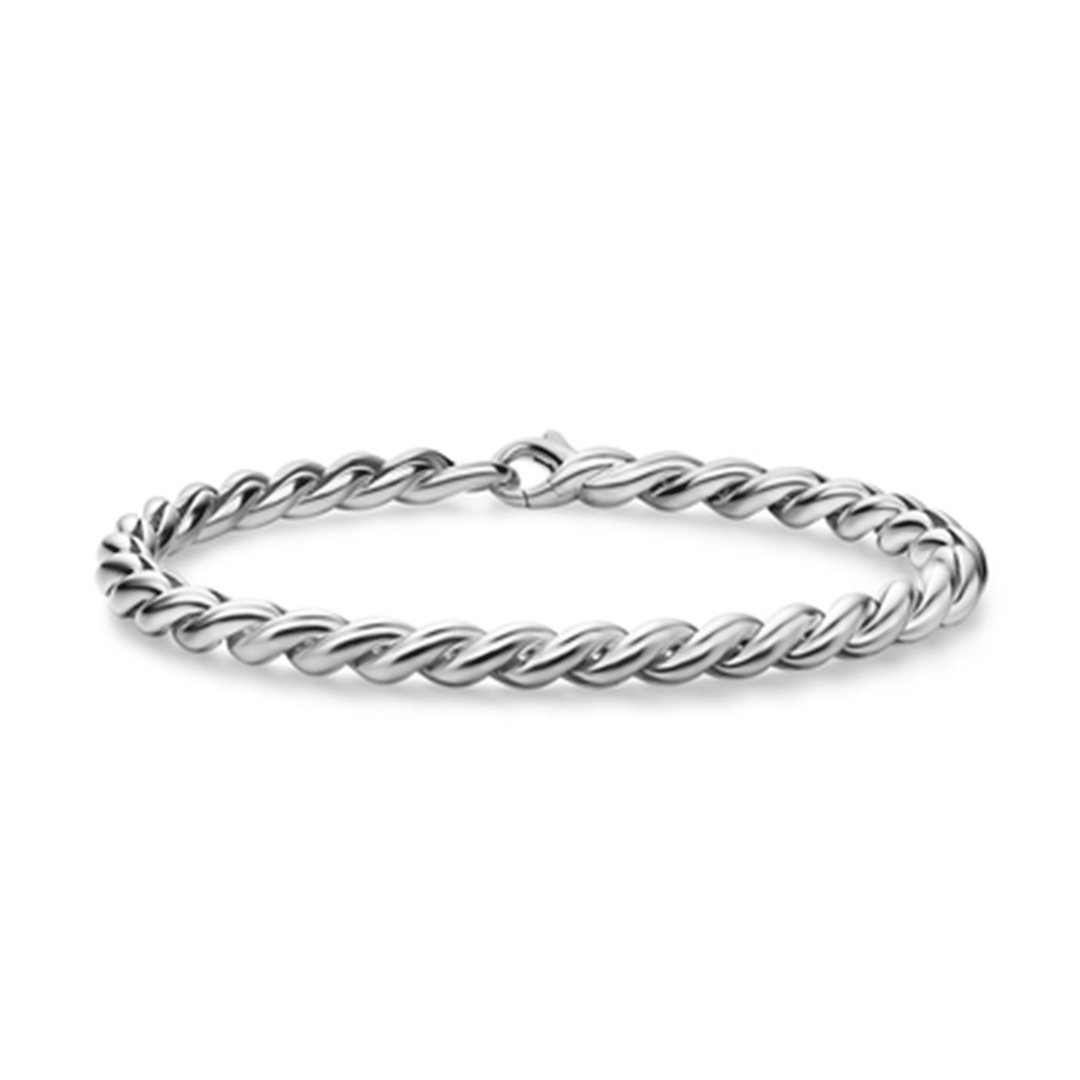 David Yurman Sculpted Cable Chain Bracelet Sterling Silver Large