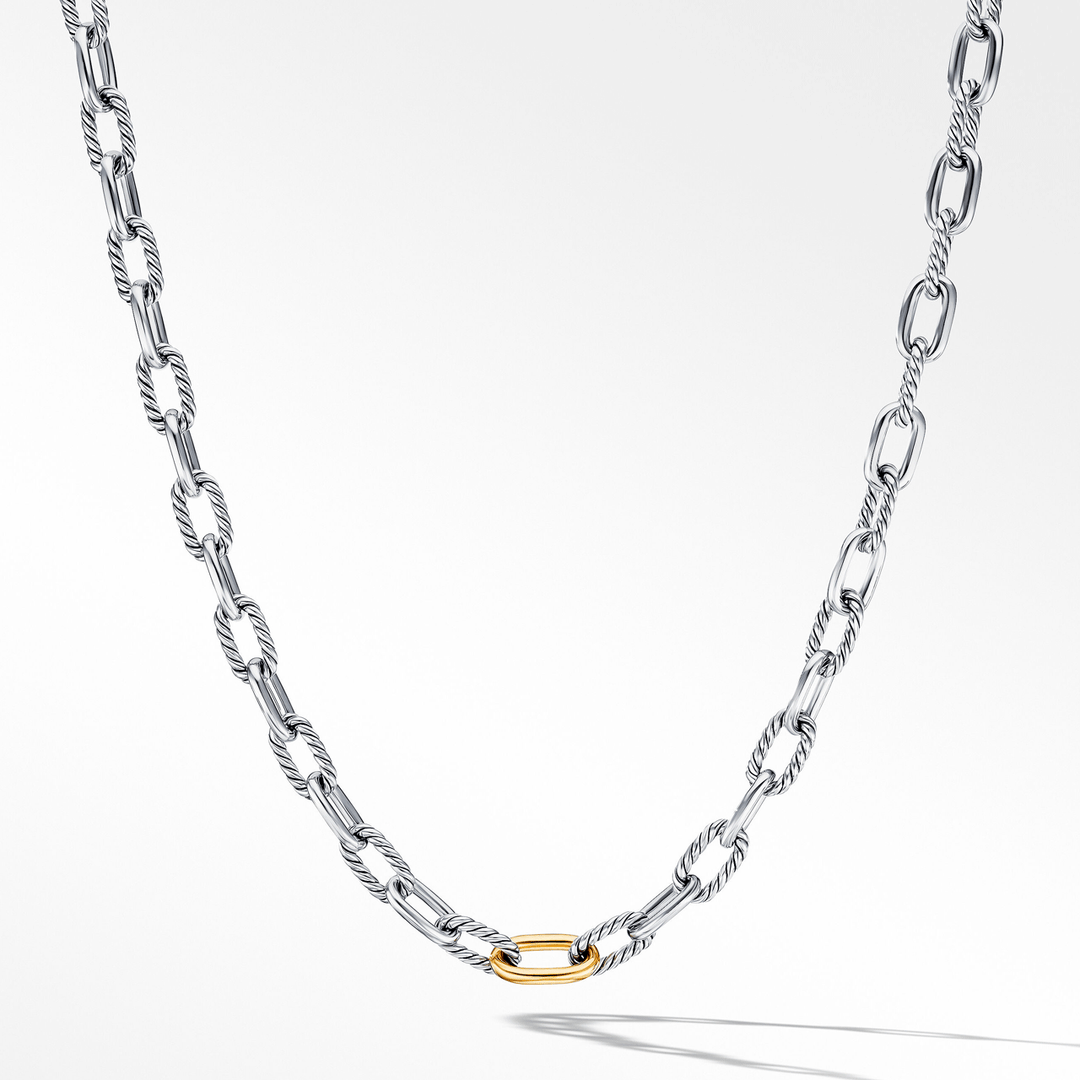 David Yurman Madison Chain Necklace with 18k Yellow Gold