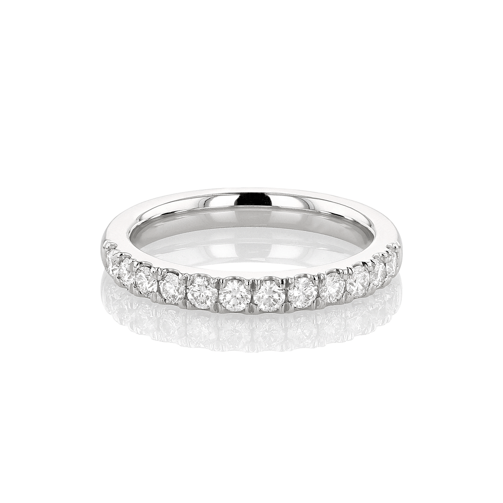 Hamilton Lisette Collection Platinum and 0.50 Total Weight Diamond Half Way Band