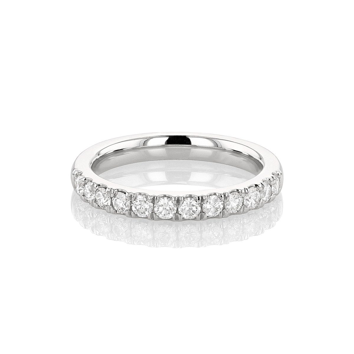 Hamilton Lisette Collection Platinum and 0.50 Total Weight Diamond Half Way Band