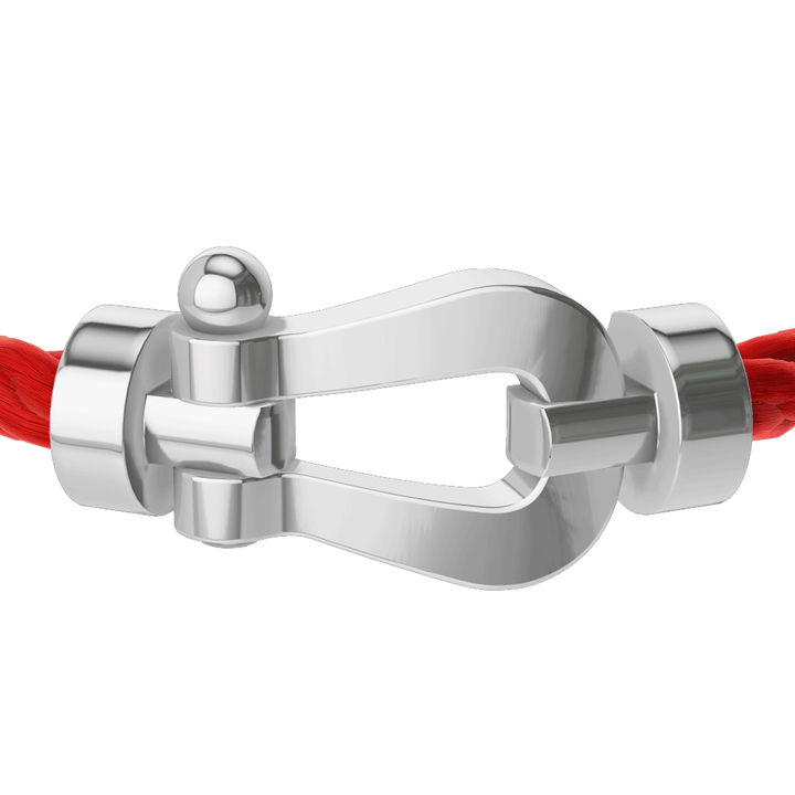 FRED Force 10 Red Cable with 18k White Gold Extra LG Buckle, Exclusively at Hamilton Jewelers