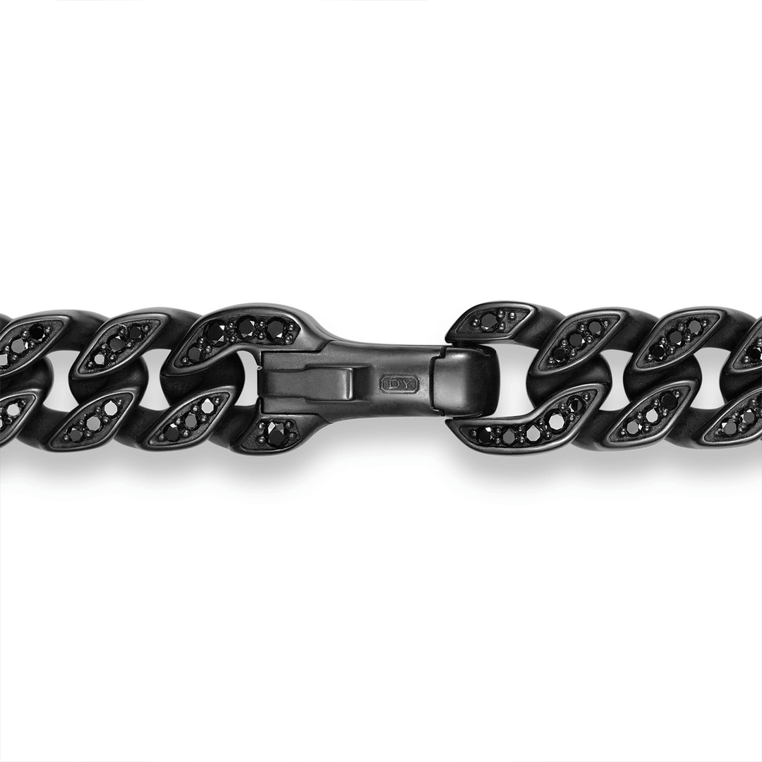 David Yurman Curb Chain Necklace Black Titanium, 8mm 20 Inch