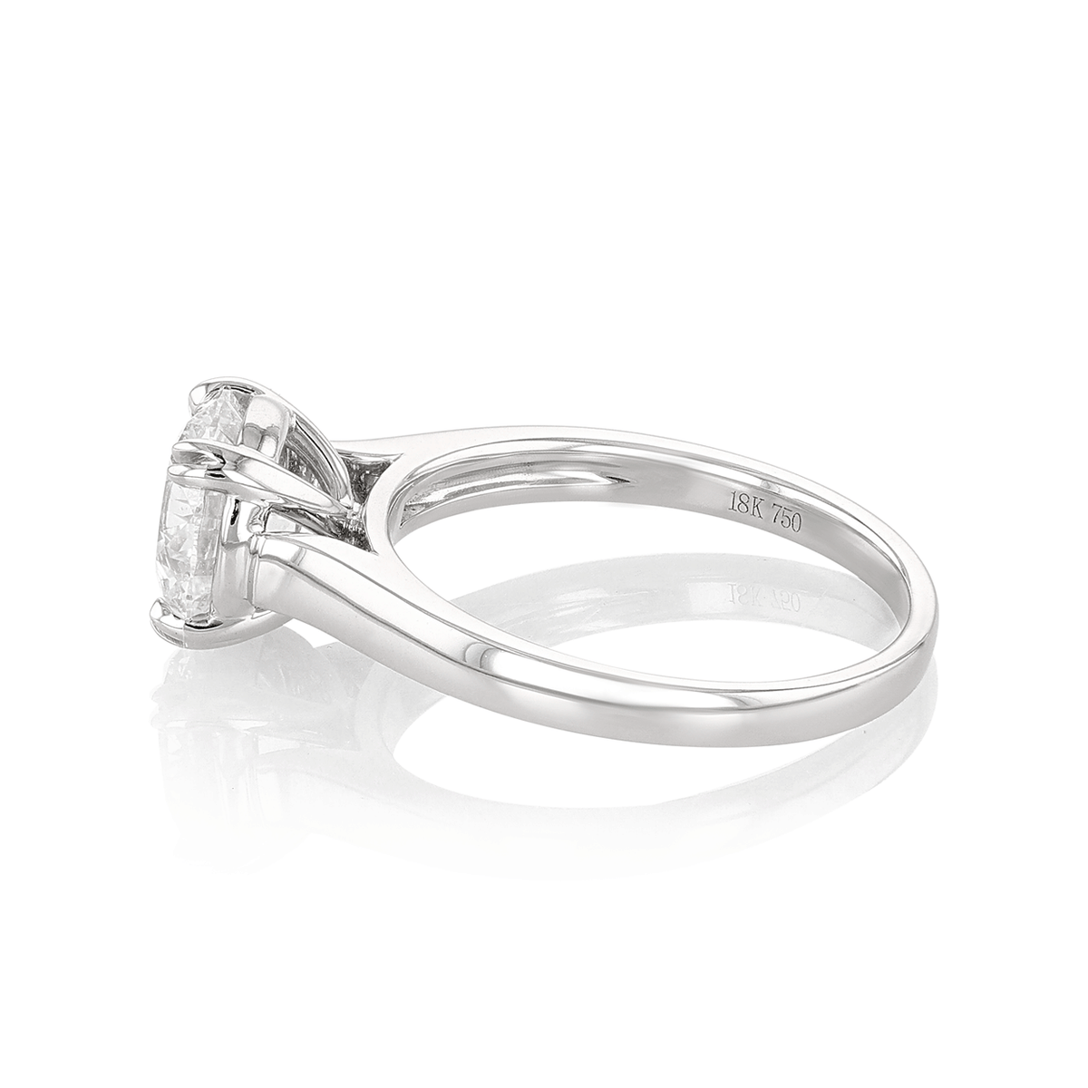 Hamilton Cherish Collection 18k White Gold and 2.01 Total Weight Diamond Ring