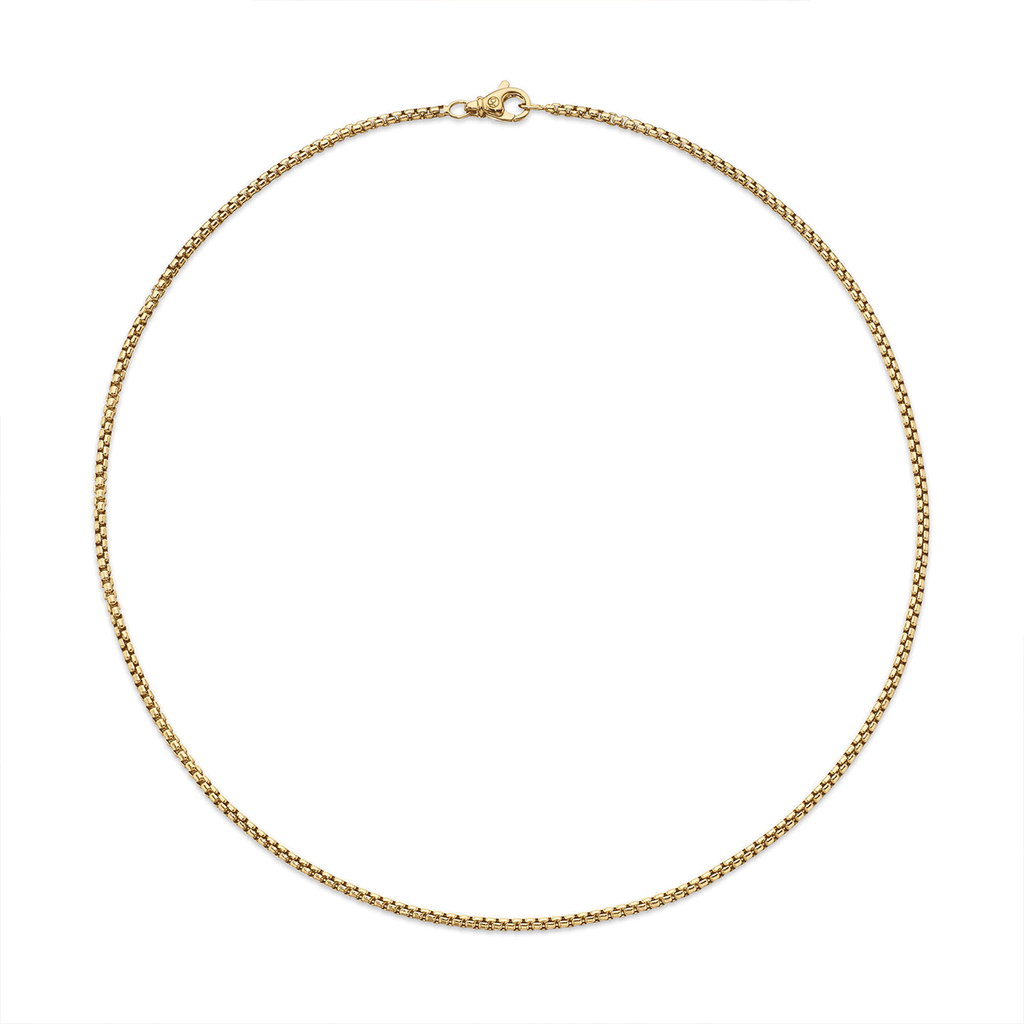 David Yurman Box Chain Necklace 18K Yellow Gold, 2.7mm