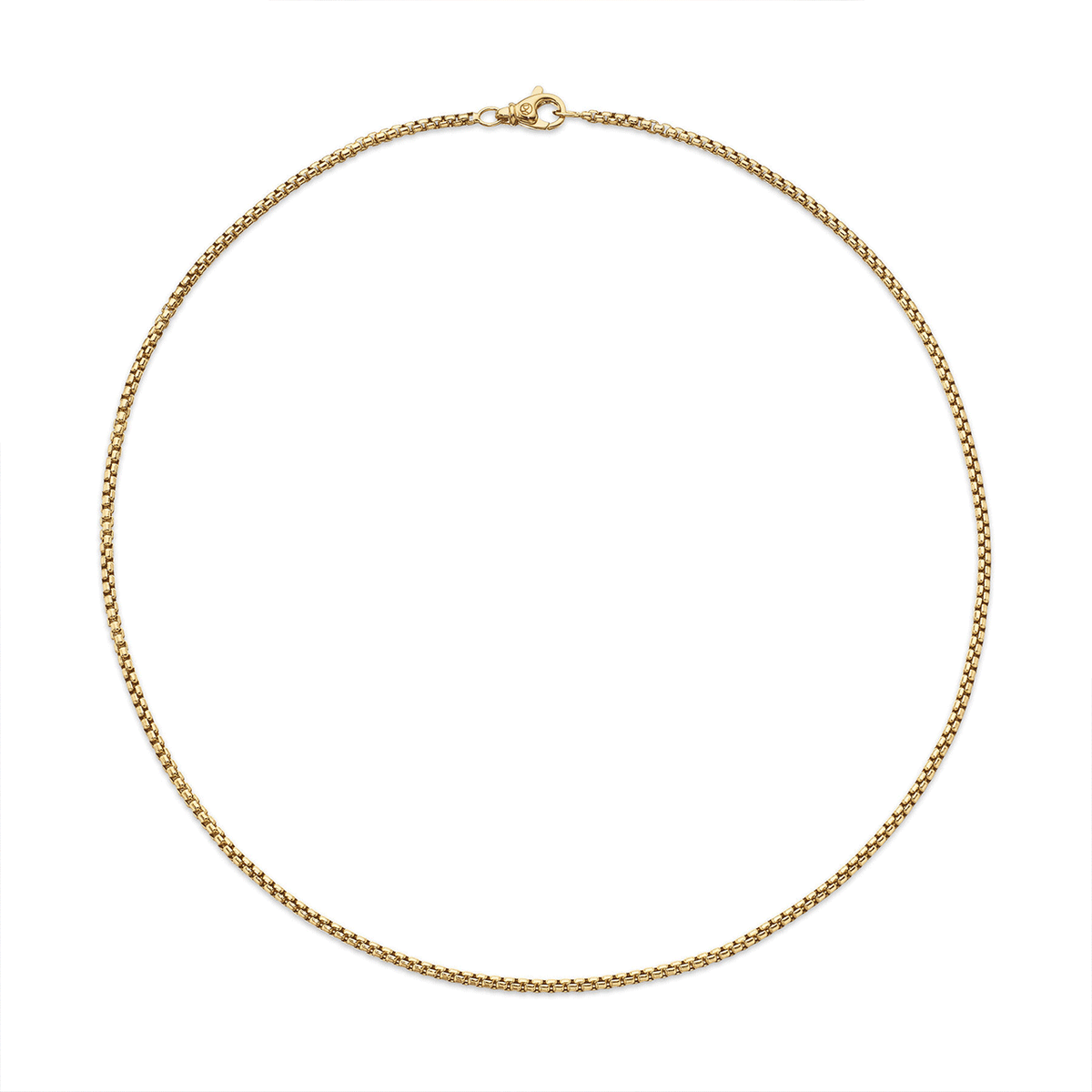 David Yurman Box Chain Necklace 18K Yellow Gold, 2.7mm