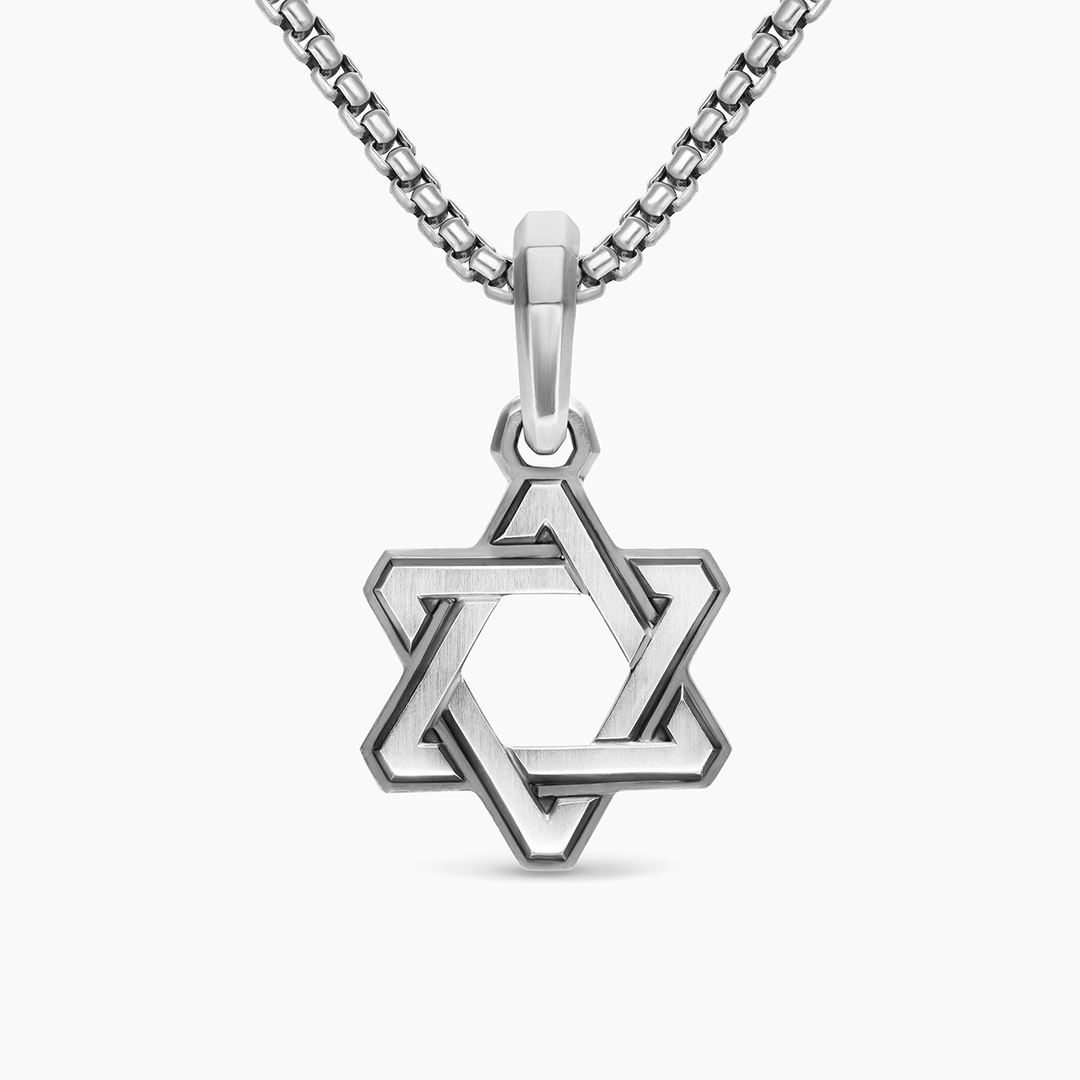 David Yurman Deco Star of David Pendant Sterling Silver, 19.5mm