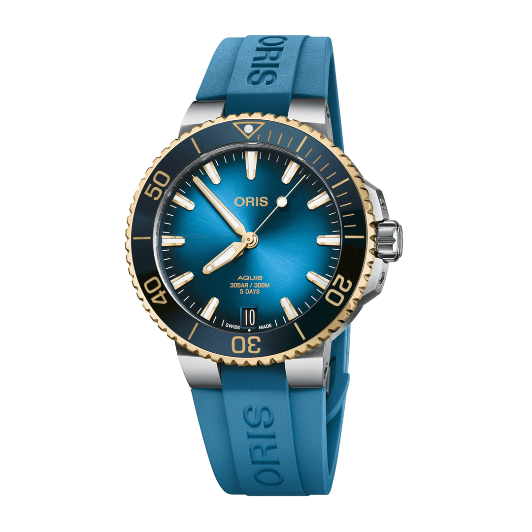 Oris Aquis Date 41.5mm Calibre 400 Blue Dial Hamilton Jewelers