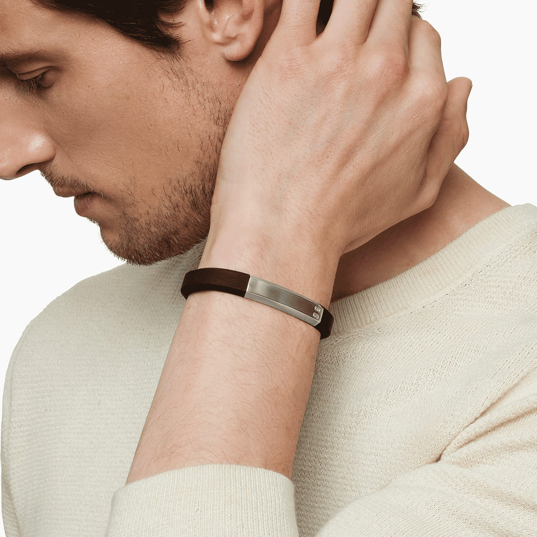 David Yurman Streamline ID Black Rubber Bracelet