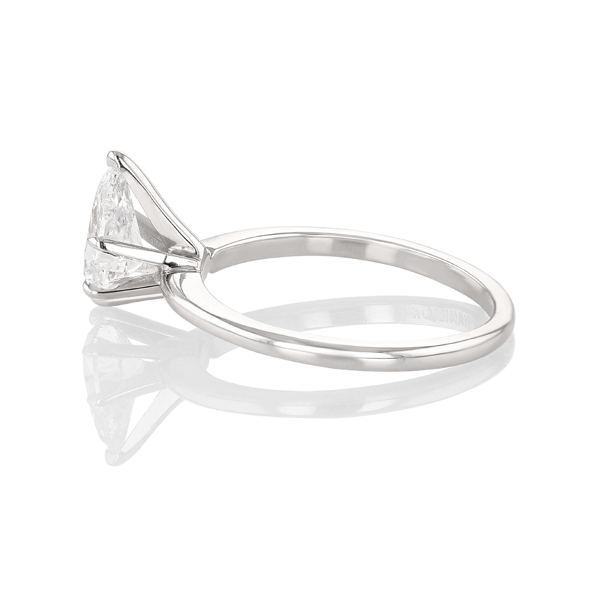 Hamilton Select Collection 14k White Gold and 1.00 Total Weight Pear Shape Diamond Engagement Ring