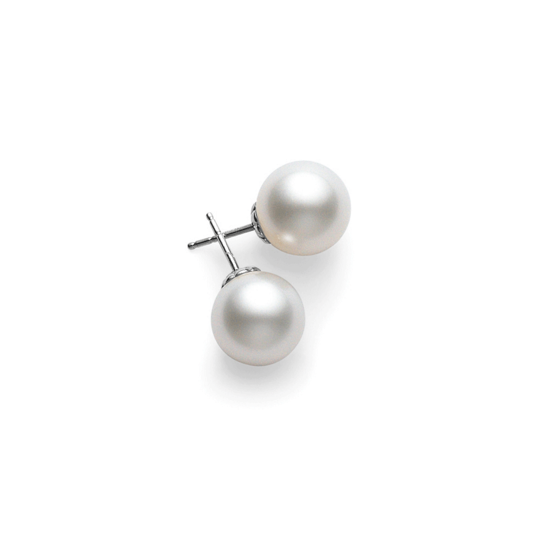 Mikimoto 18k White Gold Akoya 7.5mm Pearl Studs