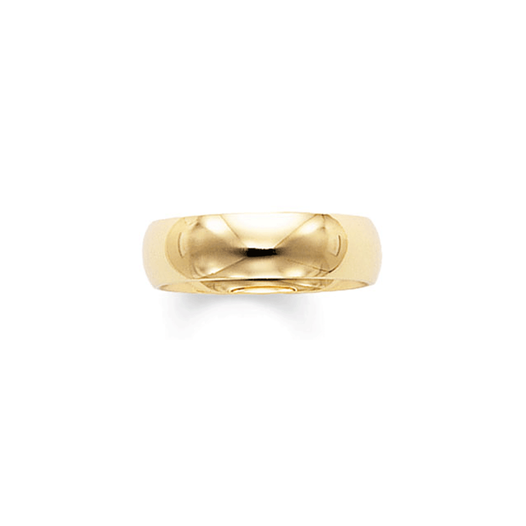 14k Yellow Gold 6mm Comfort Fit Wedding Band