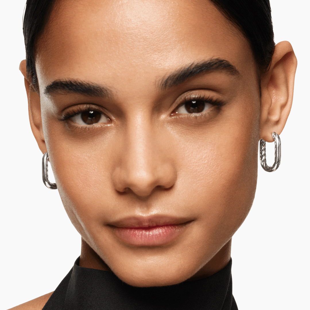 David Yurman Madison Smooth Hoop Earrings Sterling Silver, 24.3mm