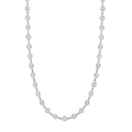 18k White Gold and 5.54 Total Weight Diamond Station Necklace