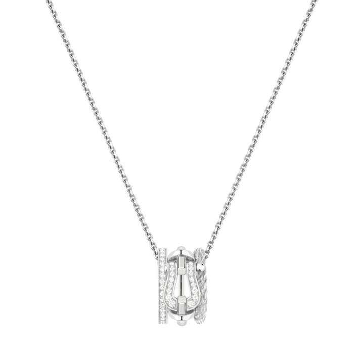 FRED Force 10 Rise 18k White Gold and Diamond Necklace