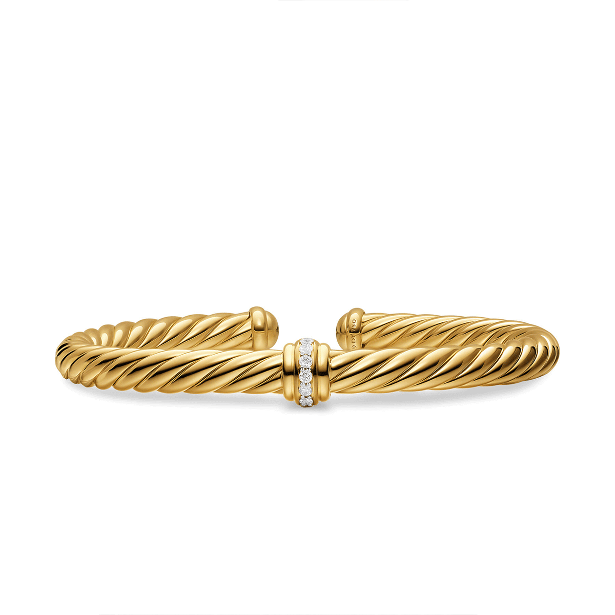 David Yurman Cablespira® Flex Center Station Bracelet 18k Gold Medium
