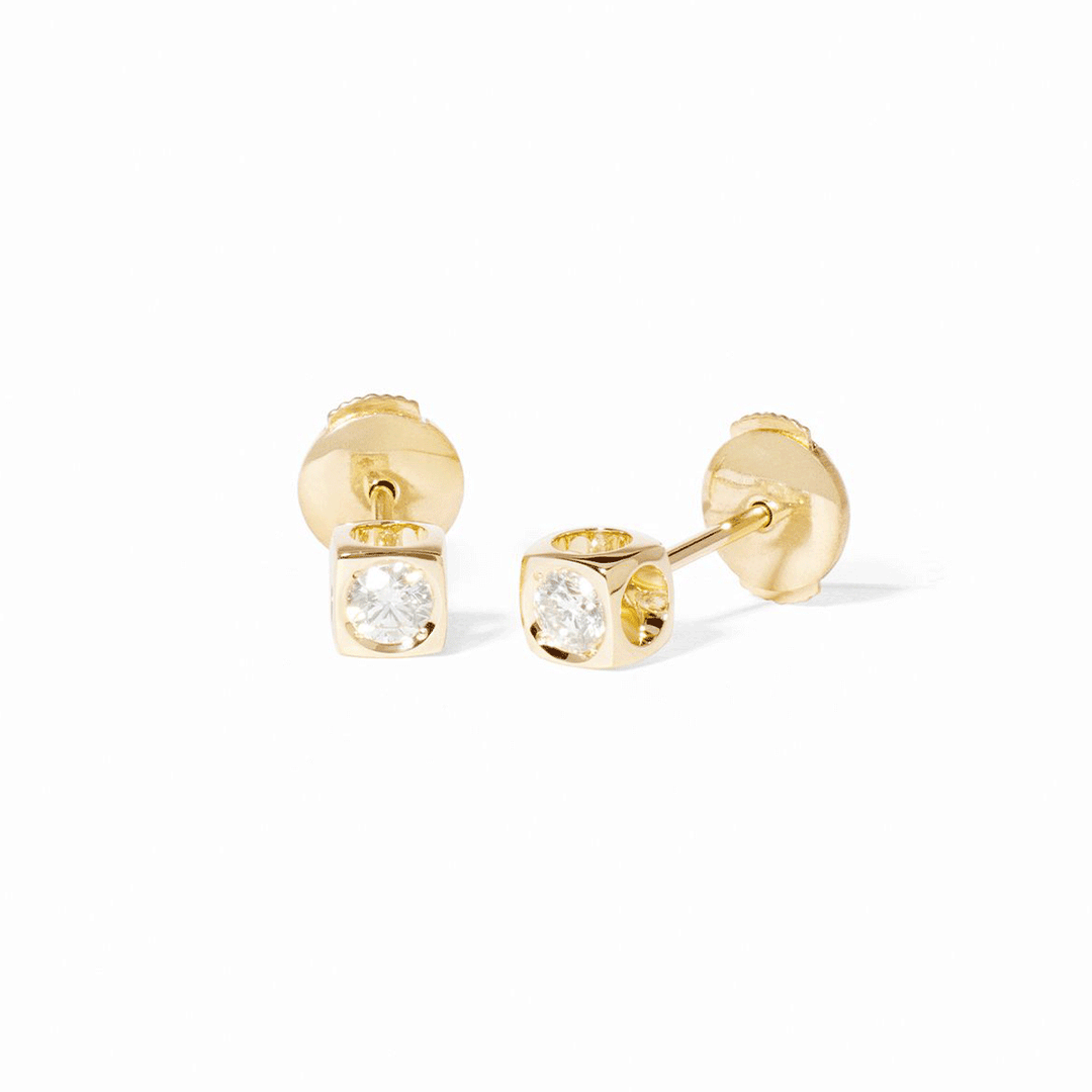 Dinh Van Le Cube Diamant Earrings