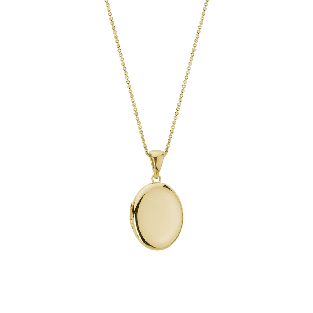 Hamilton Collection Classic Gold 16mm Oval Locket with Chain