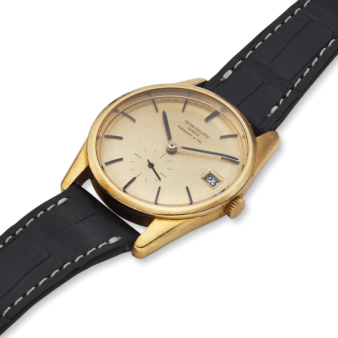 PATEK PHILIPPE SELF-WINDING GILT DIAL TIFFANY & CO REF. 3558J