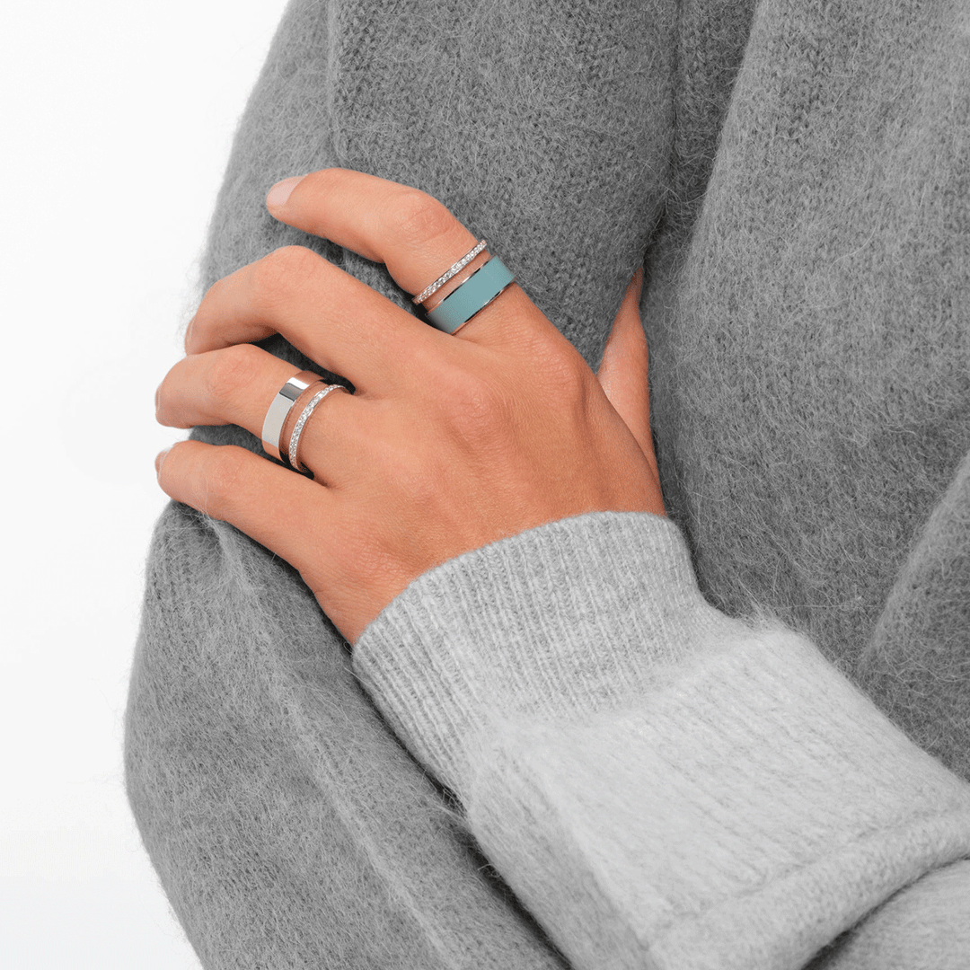 Repossi Berbere Chromatic Vendôme Edition Blue Lacquer Ring