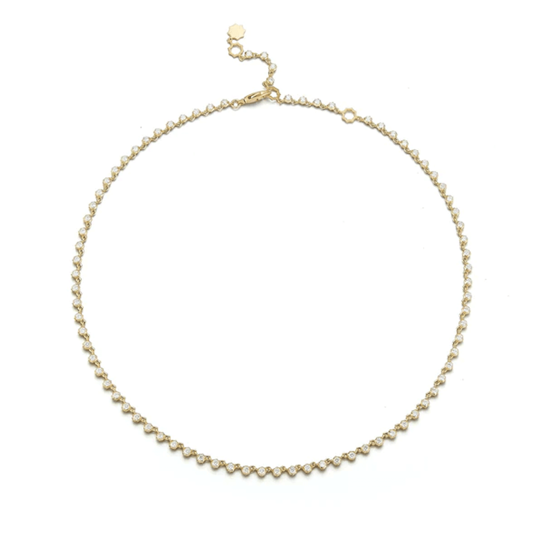 Jade Trau Small Sophisticate 18k Yellow Gold Riviera Choker