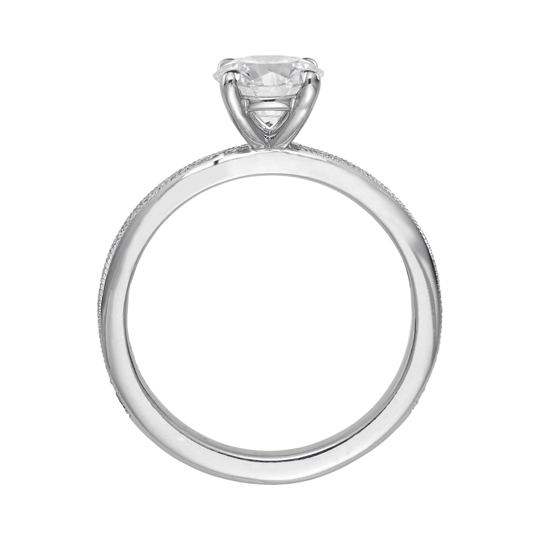 Hamilton 1912 Collection 18k White Gold and 0.16 Total Weight Diamond Engagement Mounting Ring