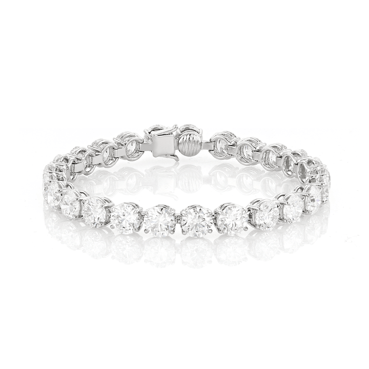 Hamilton Private Reserve Collection Platinum and 25.09 Total Weight Natural Diamond Line Bracelet