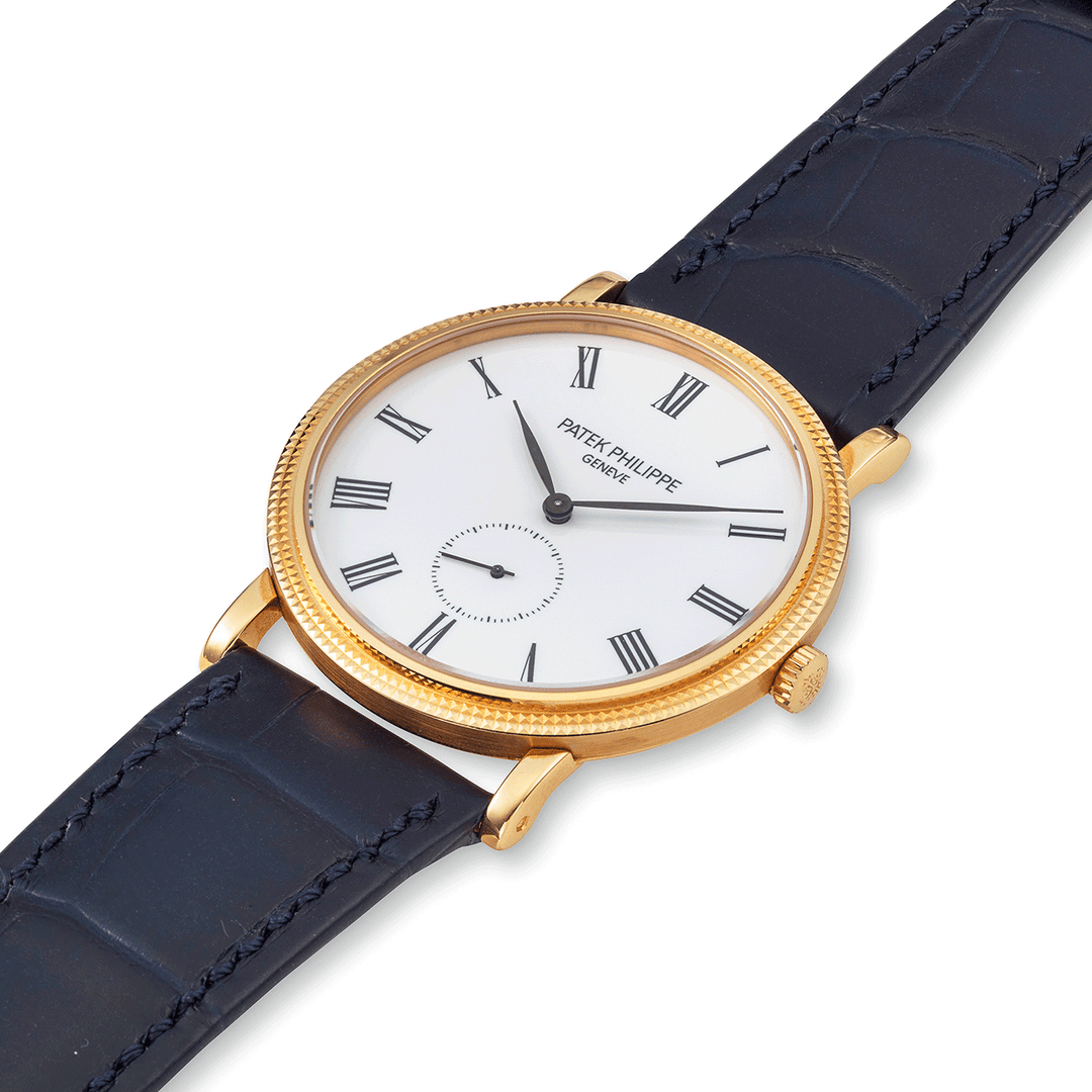 PATEK PHILIPPE PINK GOLD CALATRAVA WITH ENAMEL DIAL, REF. 5116R-001
