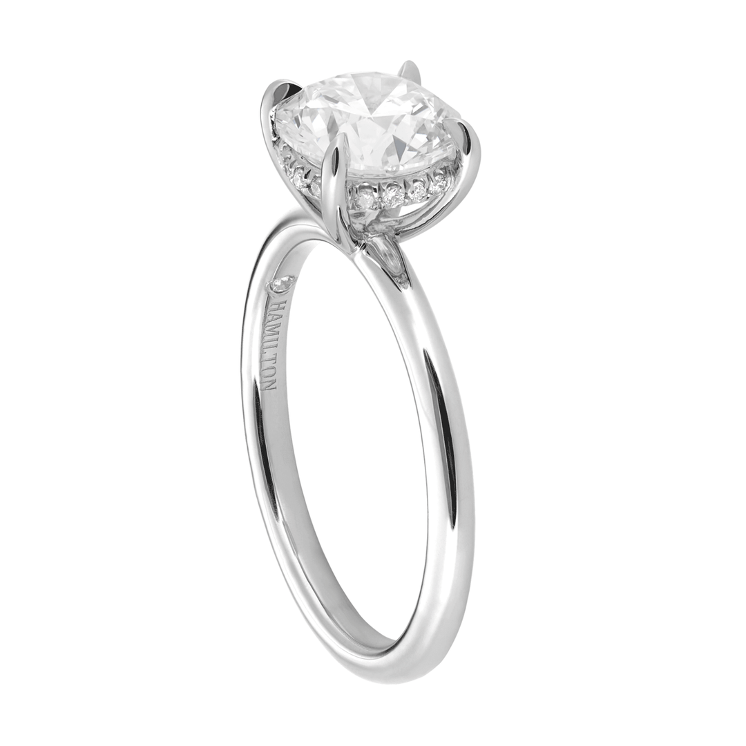 Hamilton Silhouette Collection Platinum and Diamond Mounting Ring