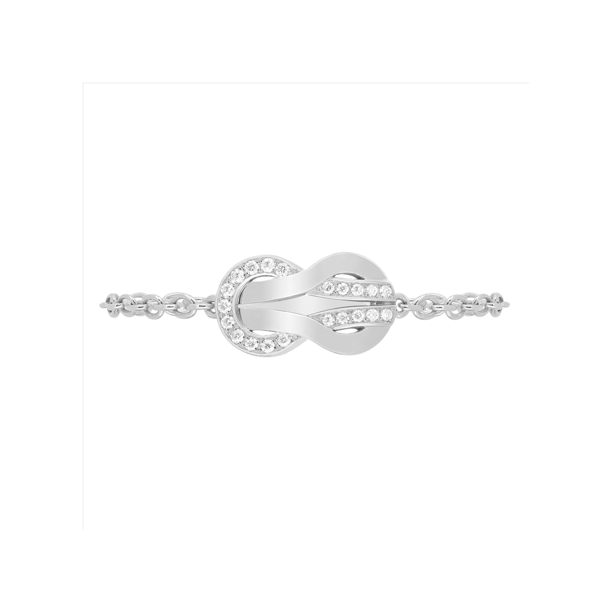 FRED Chance Infinie 18k White Gold and Diamond Chain Ring,Exclusively at Hamilton Jewelers