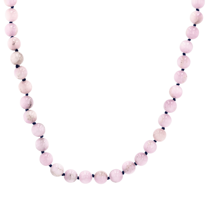 Blue Silk Kunzite Bead 34" Necklace