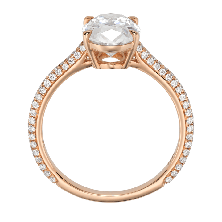 Olivia 18k Rose Gold and Diamond Engagement Semi Mounting Ring