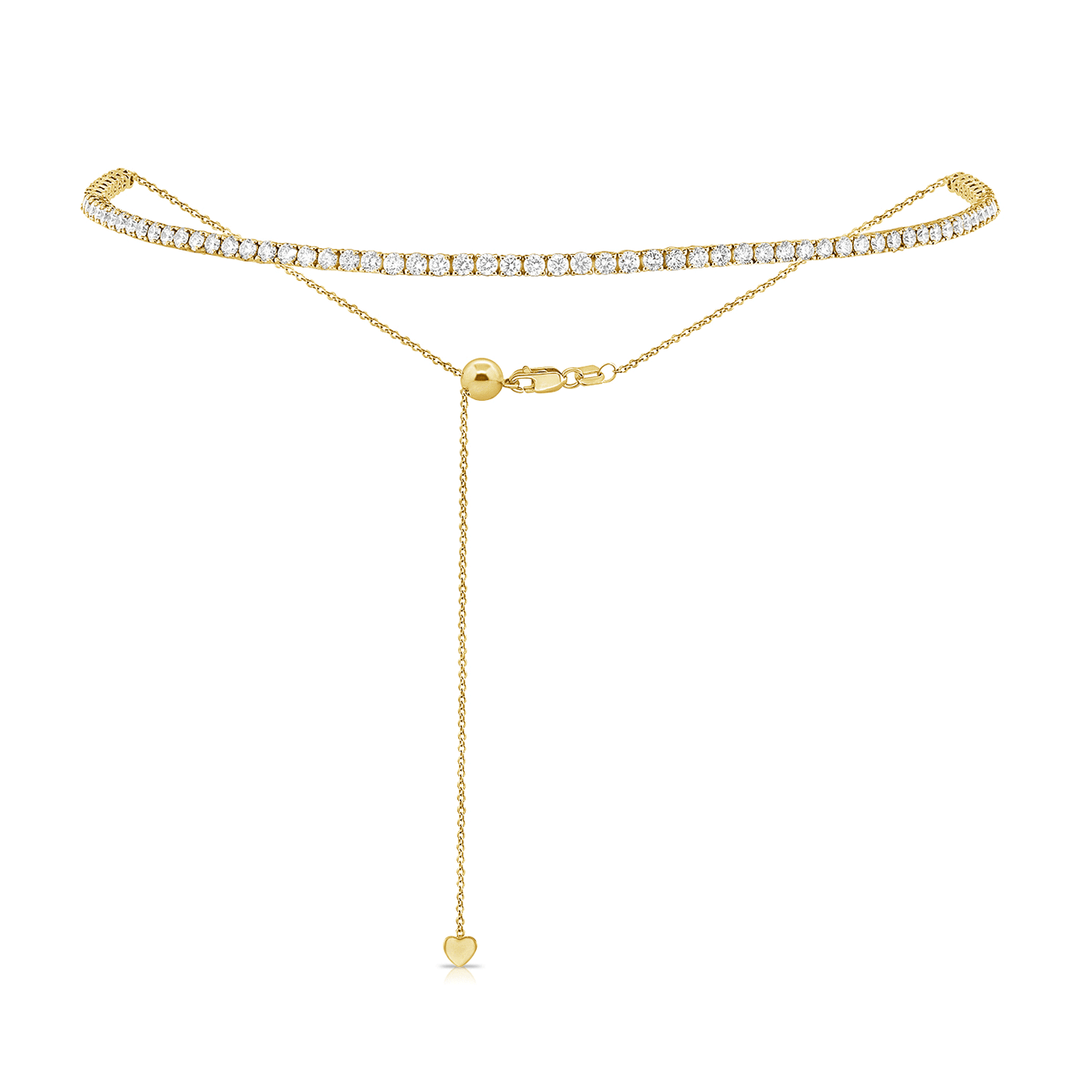 14k Yellow Gold 20 Inch Diamond 2.37 Total Weight Necklace