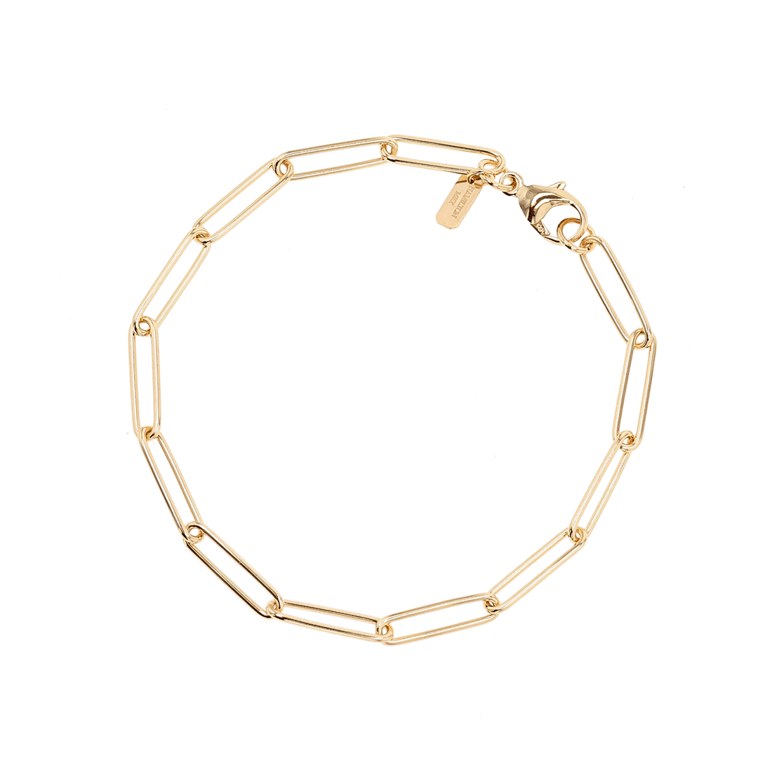 Hamilton Collection 14k Yellow Recycled Gold 3.8mm Paperclip Link Bracelet