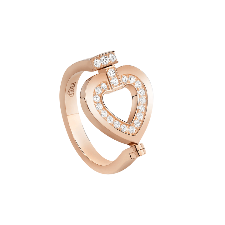 FRED Pretty Women 18k Rose Gold and Diamnd Reversible Hypnotic Ring,Exclusively at Hamilton Jewelers