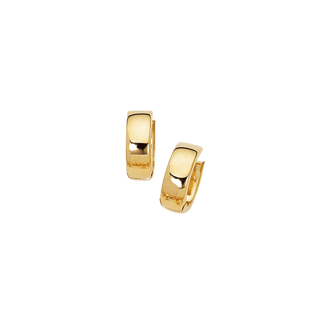 14k Yellow Gold Polished Chunky Huggie Earring