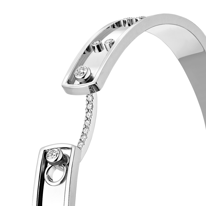 Nouvel Heritage Picnic In Paris Mood 18k White Gold Bangle Small