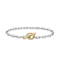 David Yurman DY Madison® Toggle Chain Bracelet Sterling Silver with 18K Yellow Gold, 3mm Medium