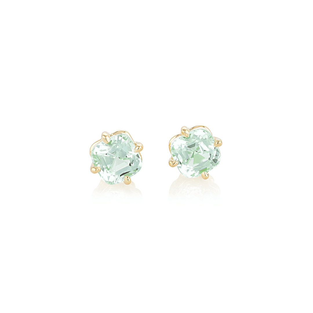 Hamilton Caroline Collection 18k Yellow Gold and Mint Tourmaline Stud Earrings