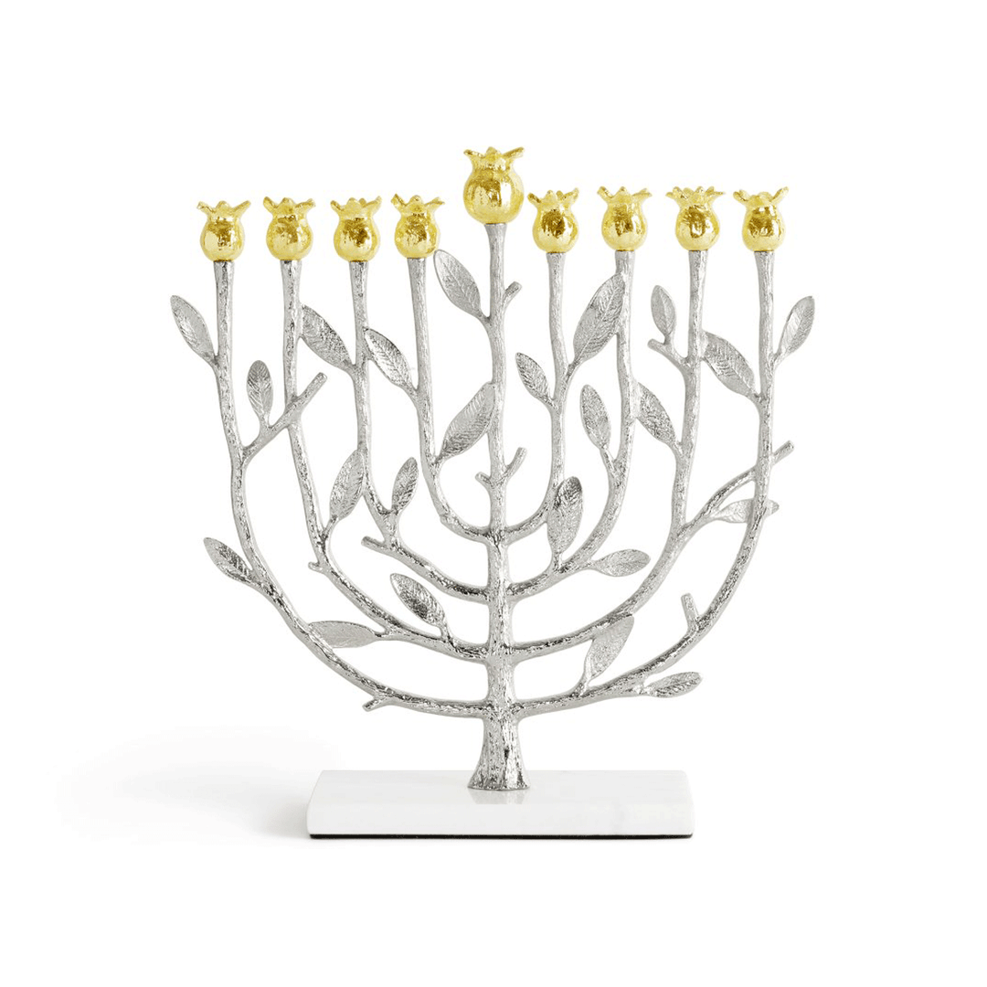 Michael Aram Pomegranate Silver & Gold Menorah