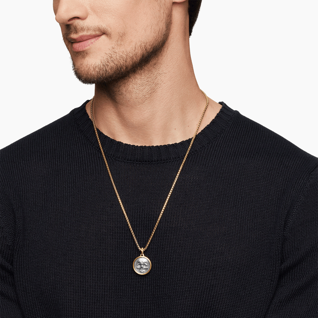 David Yurman Life and Death Duality Amulet in Sterling Silver with 18k Yellow Gold