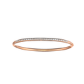 Steel and Rose Gold Plated Diamond Bangle