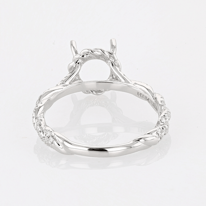 Platinum and Diamond Twist Engagement Ring Mounting