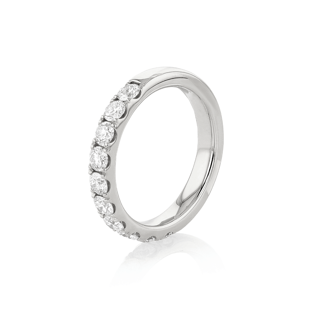 Hamilton Lisette Collection 18k White Gold and 1.00 Total Weight Diamond Half Way Band