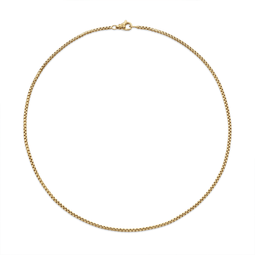 David Yurman Box Chain Necklace 18K Yellow Gold, 2.7mm