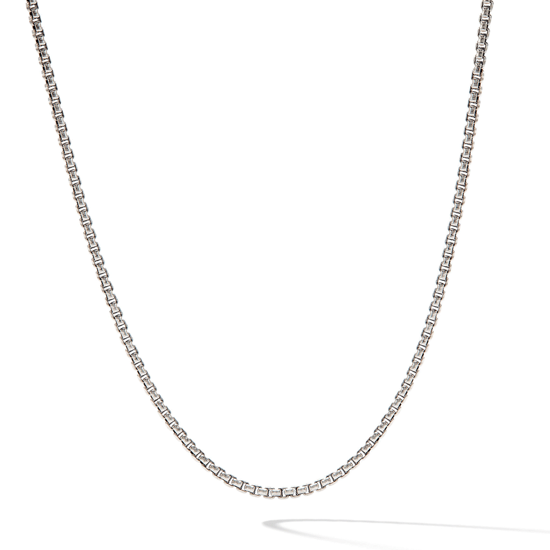 David Yurman Baby Box Chain Necklace with An Accent of 14k Yellow Gold