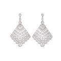 Hamilton Heritage Collection 18k White Gold and Diamond 2.62 Total Weight Fan Earrings
