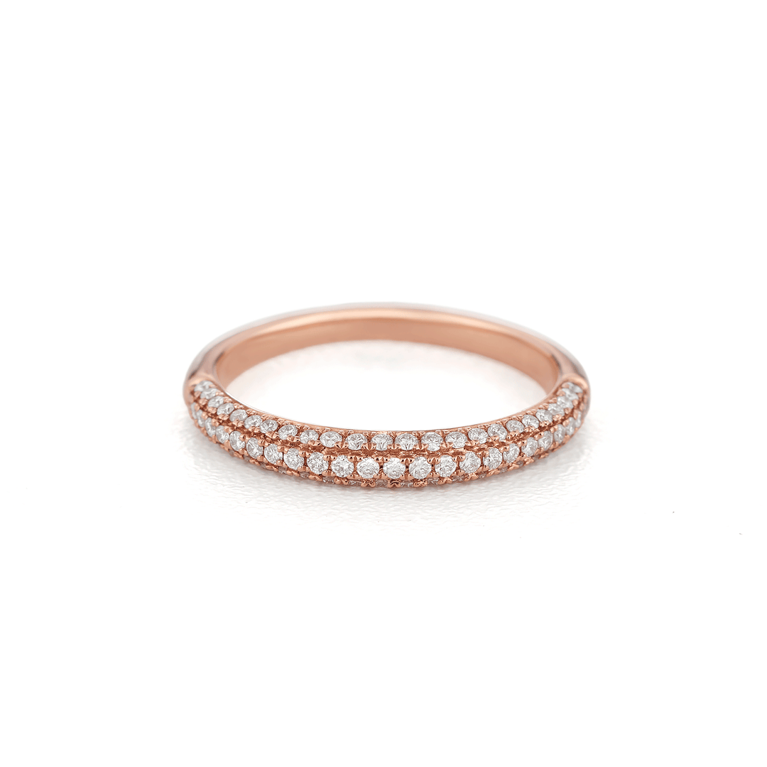 Grace 18k Rose Gold and Diamond .32 Total Weight Band
