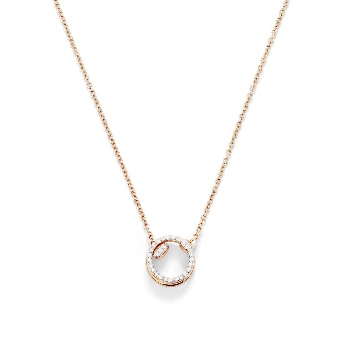 Pomellato Together 18k Rose Gold and Diamond Necklace with Pendant