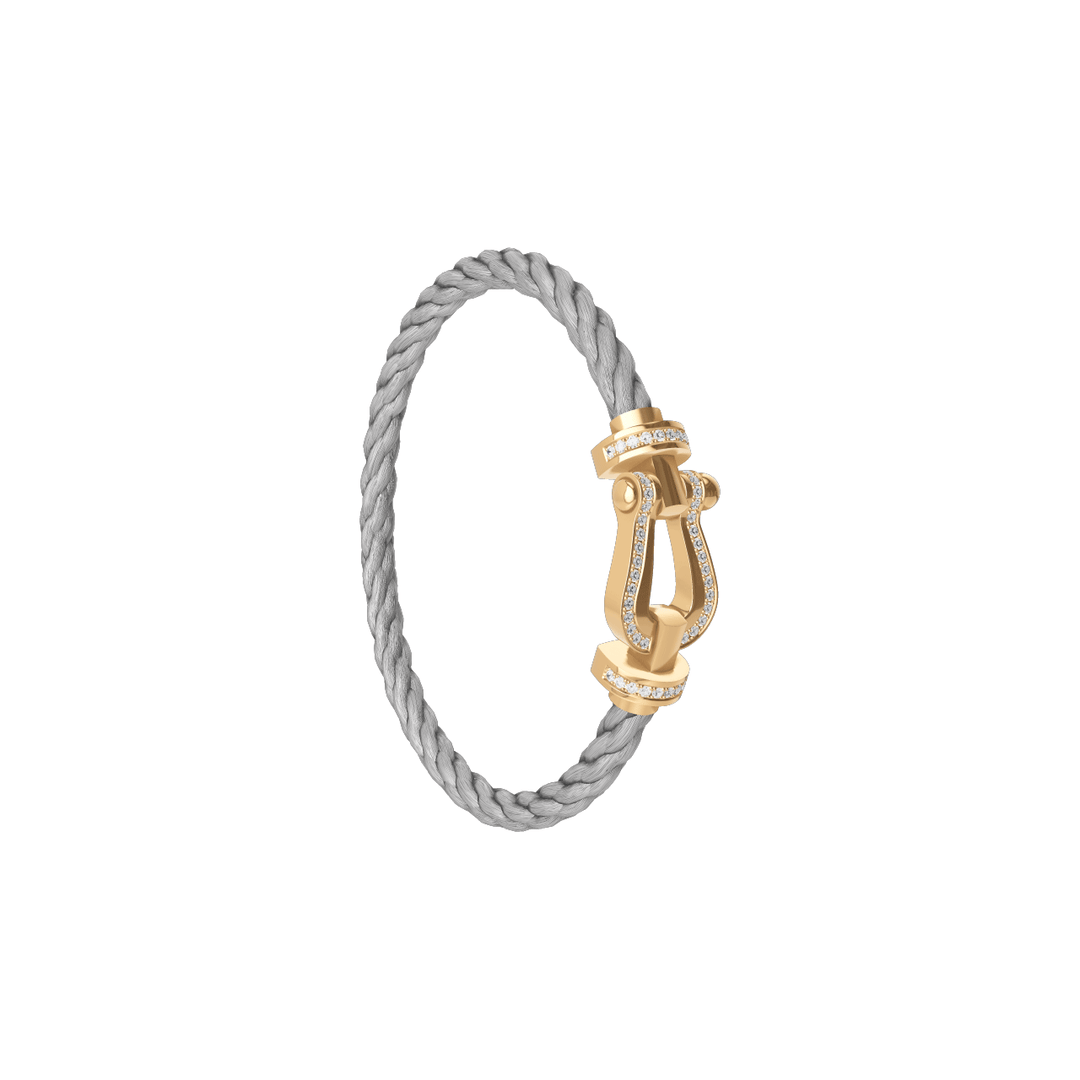 FRED Force 10 Steel Cable with 18k Yellow Full Diamond LG Buckle, Exclusively at Hamilton Jewelers